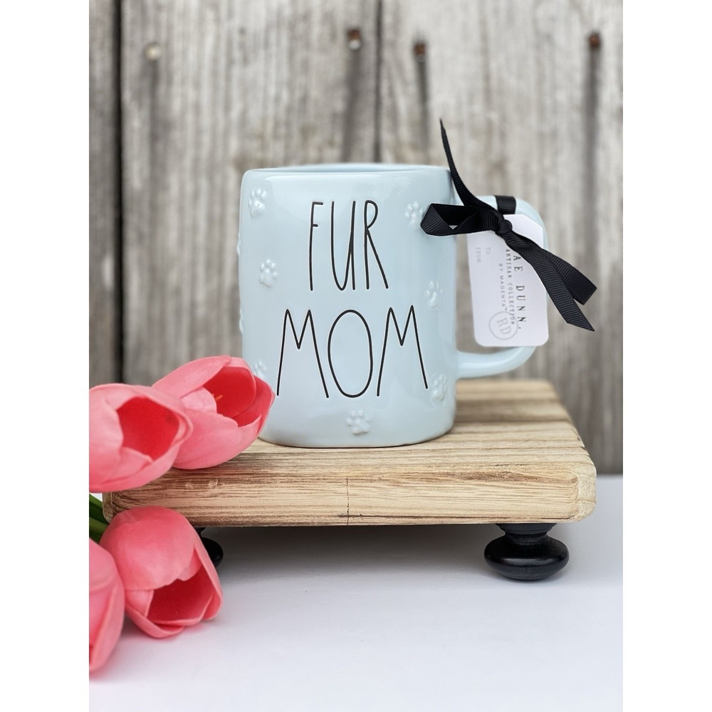 Rae Dunn Beautiful Blue Fur Mom Mug - 2026